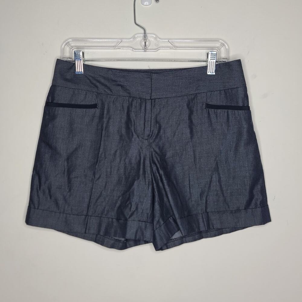 Limited Cassidy Fit cotton blend denim look shorts - 4